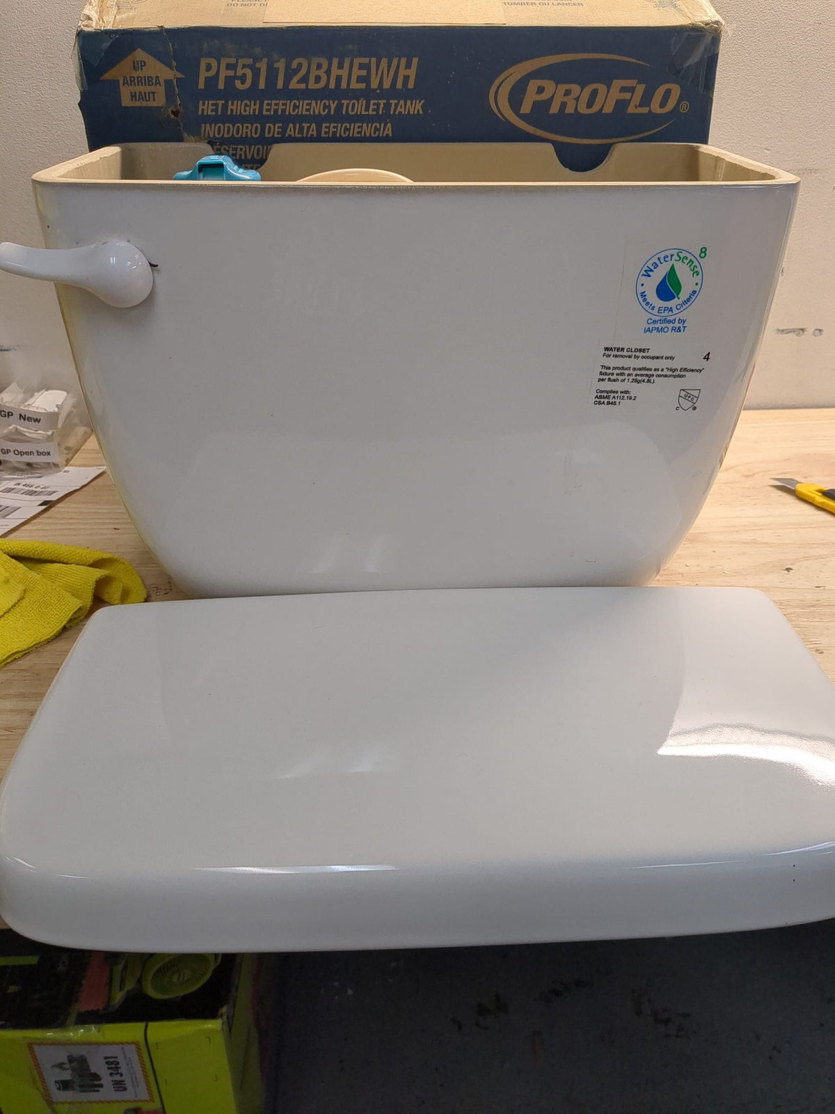PROFLO PF5112BHEWH Jerrit Toilet Tank Only - Less Seat - White