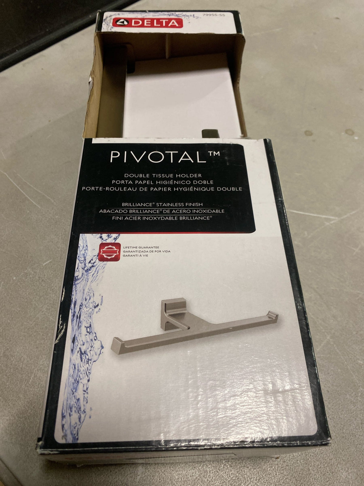DELTA FAUCET Pivotal Double Toilet Paper Holder, Stainless, Bathroom Accessories, 79955-SS