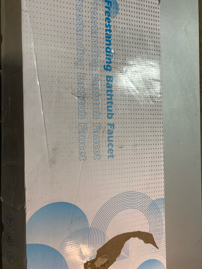 Freestanding Bathtub Faucet Matte Black: Floor Mount Tub Filler, High Flow Brass Shower Faucets with Handheld Sprayer for Bathroom