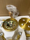 Siljoy SHLP-JJ002-62 24 in. 10-Light Modern Gold Crystal Chandelier for Kitchen Island Dinning Room Pendant Light Fixtures