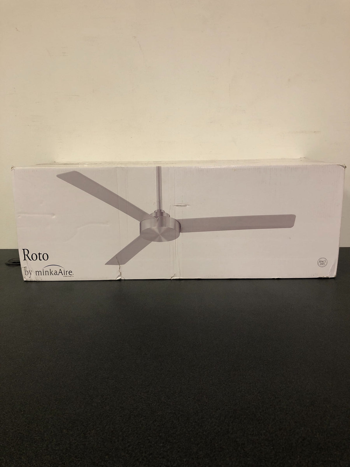 Minka Aire Roto 52-in Brushed Aluminum Indoor Ceiling Fan with Wall-Mounted Remote (3-Blade)