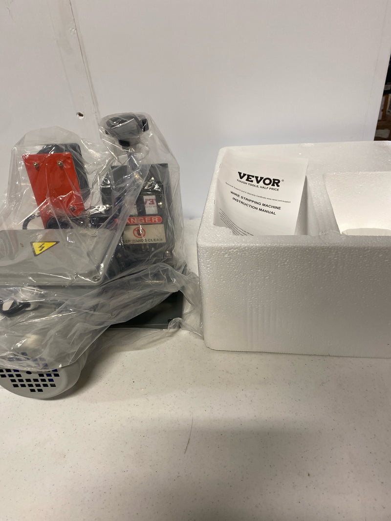 Vevor BX180W11525MMAVETV1 Automatic Wire Stripping Machine 0.06in. to 0.98in. Electric Motorized Cable Stripper Peeler 180W 60 ft./min for Copper