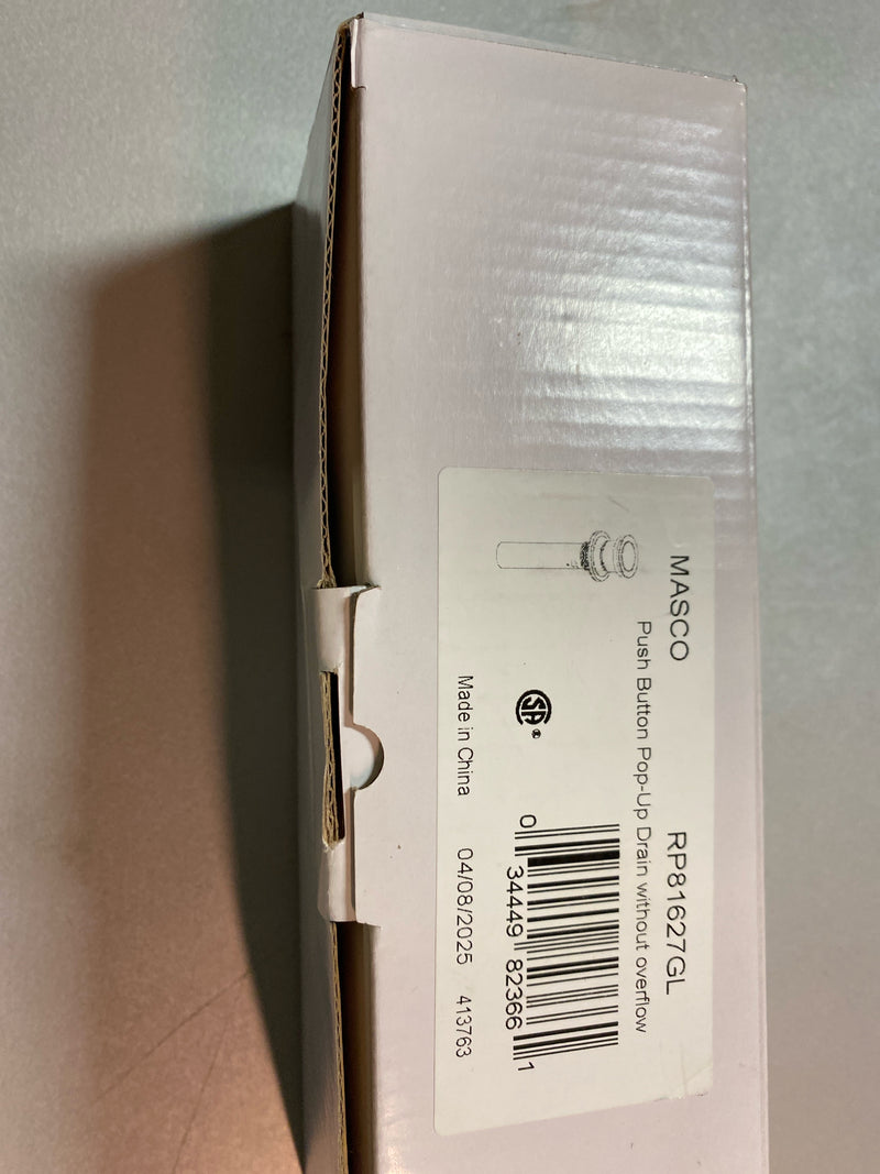 Brizo RP81627GL 1-5/8" Push Pop-Up Drain Assembly - Less Overflow - Luxe Gold