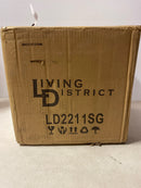Elegant Lighting LD2211SG Baxter 10" Wide Semi-flush Globe Ceiling Fixture - Satin Gold