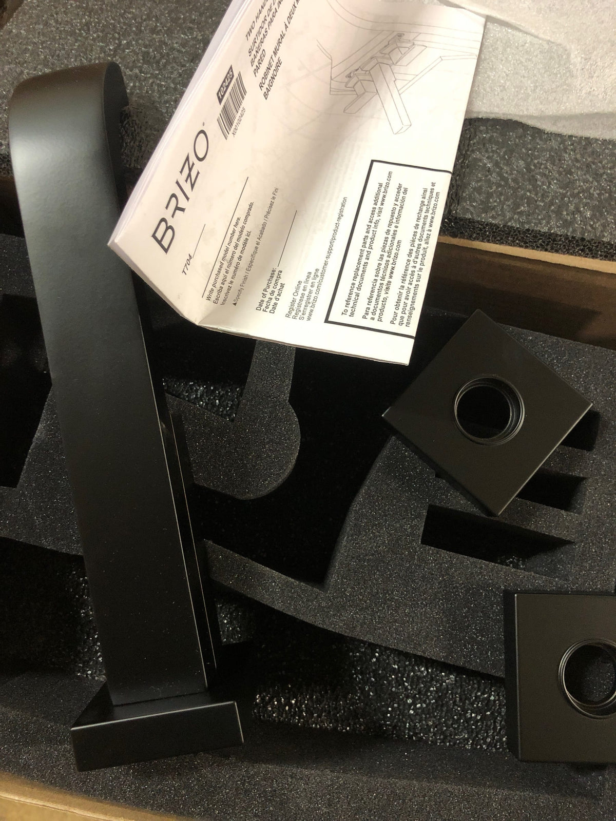 Brizo T70480-BLLHP Siderna Wall Mounted Tub Filler - Less Handles and Rough In - Matte Black