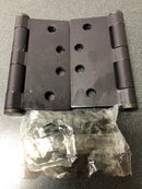 Deltana S44HD10B 4" x 4" Square Corner Plain Bearing Mortise Hinge - Pair - Oil Rubbed Bronze