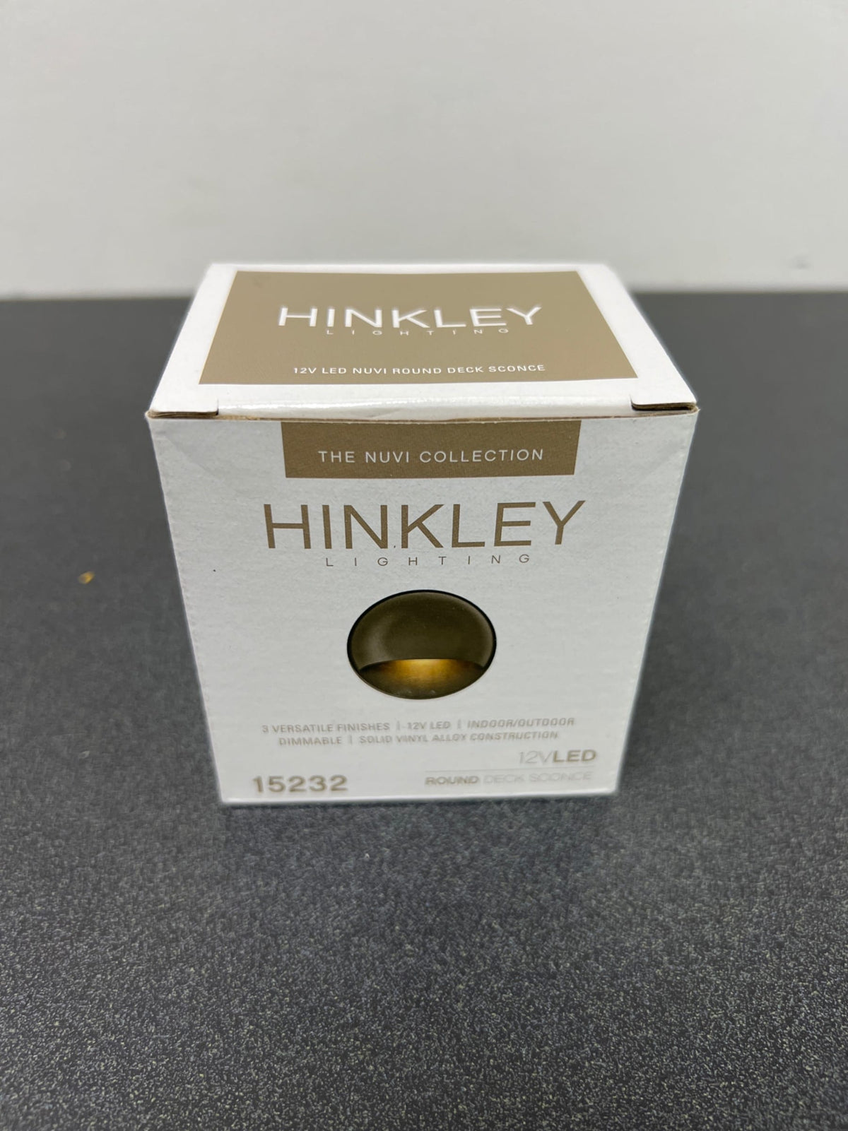 Hinkley Lighting 15232BK Nuvi 12v 1.2w 1.5VA 3" Wide Round LED Deck Sconce / Step Light - Black