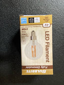 Bulbrite 776873 4 Watt LED G16 Clear Decorative Globe Candelabra (E12) Base, 2700K Light Bulb