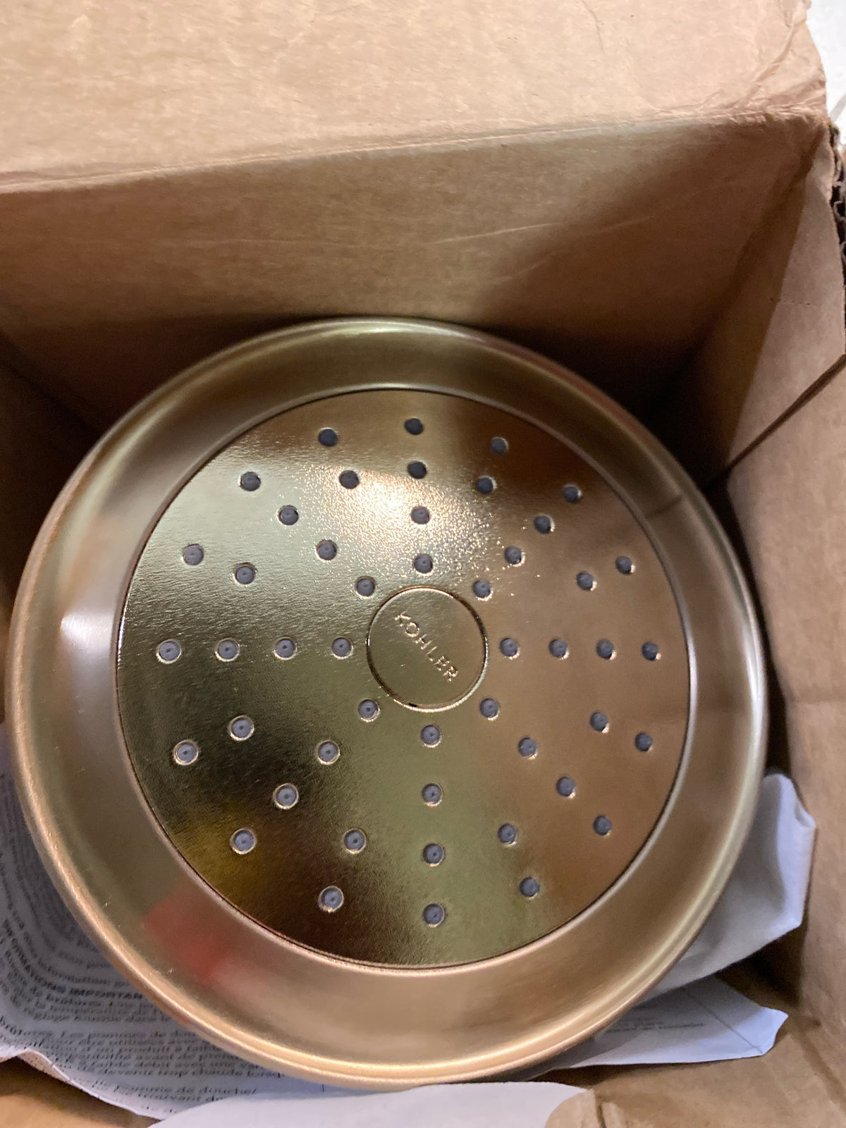 Kohler K-72774-G-BV Artifacts 1.75 GPM Single Function Shower Head with MasterClean Sprayface and Katalyst Air-Induction Technology - Vibrant Brushed Bronze