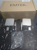 Emtek 505SQUUS26 Modern Square Reversible Non-Turning Two-Sided Dummy Door Knob Set from the Brass Modern Collection - Polished Chrome