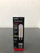 Satco Lighting S21345 5.5 Watt Vintage Edison Dimmable T10 Medium (E26) LED Bulb - 450 Lumens , 3000K , and 90CRI - Clear