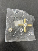 Kingston Brass CC43207X Vintage Mixing Valve 1/2" Sweat x 3/8" OD Comp Angle Stop Valve - Brushed Brass