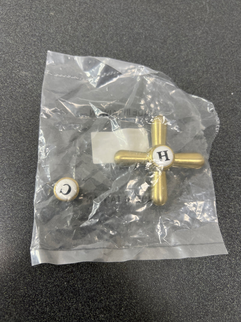 Kingston Brass CC43207X Vintage Mixing Valve 1/2" Sweat x 3/8" OD Comp Angle Stop Valve - Brushed Brass