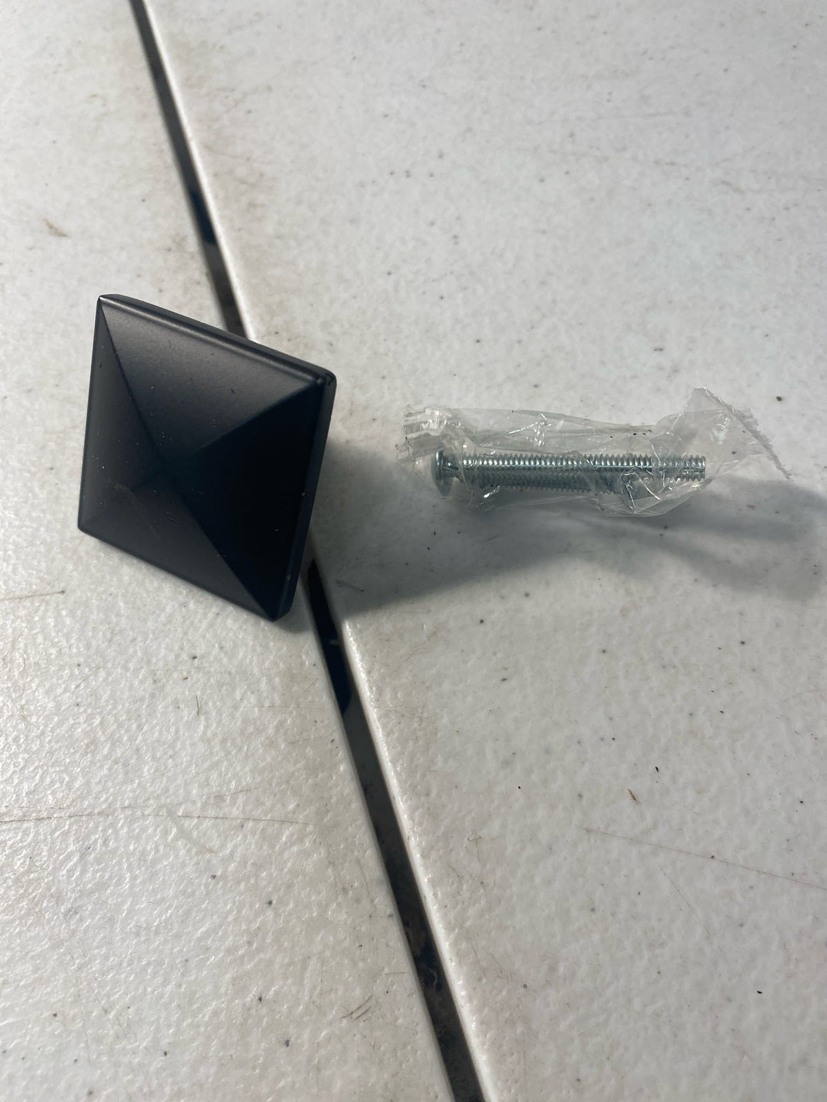 Amerock BP29398FB Extensity 1-1/2 Inch Square Cabinet Knob - Matte Black