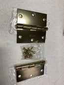 Emtek 9100 Steel Hinges (Pair) - SD - Square Corners - 3 1/2" x 3 1/2" - 910137 - French Antique (US7)