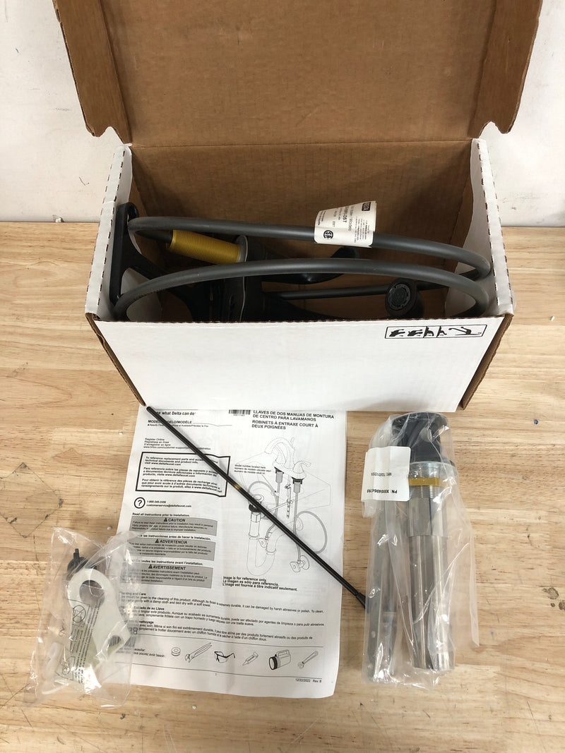 Delta 2538-RBMPU-DST Lahara Centerset Bathroom Faucet with Pop-Up Drain Assembly - Includes - Venetian Bronze