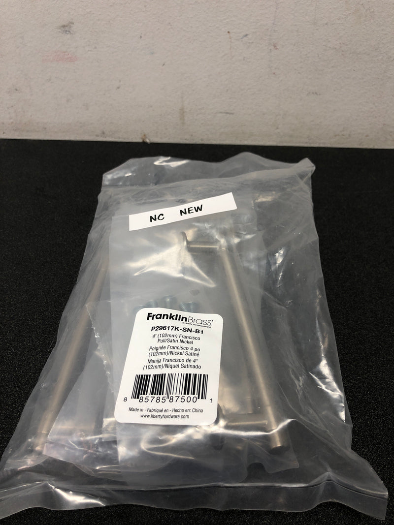 Franklin Brass P29617K-SN-B1 Francisco 4 Inch Center to Center Bar Cabinet Pull - Pack of 5 - Satin Nickel