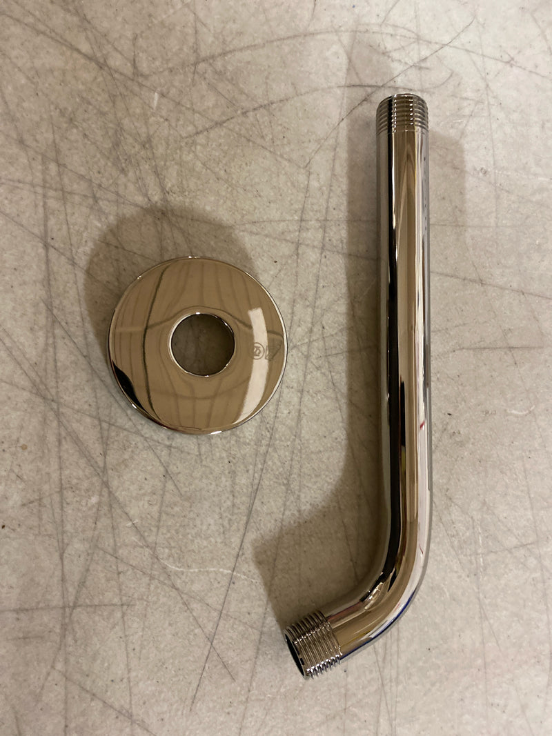 Signature Hardware SHSK83PN 8" Contemporary Wall Mounted Shower Arm and Flange - Polished Nickel