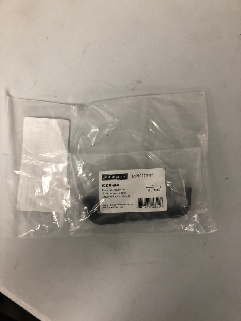 Liberty Hardware P28376-WI-C Ironcraft 4 Inch Center to Center Handle Cabinet Pull - Wrought Iron