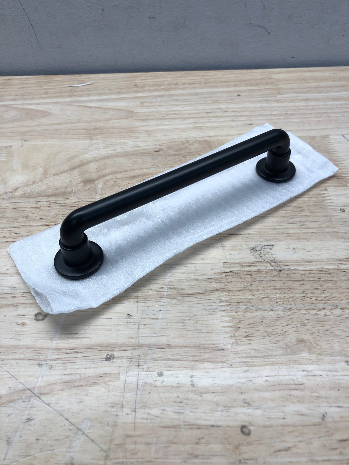 Belwith Keeler B077949MB Urbane 6-5/16" Center to Center Modern Industrial Pipe Cabinet Handle / Drawer Pull - Matte Black