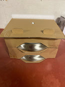 Commercial electric JAL8011L/BN 13 in. 180-Watt Equivalent Brushed Nickel Integrated LED Flush Mount with Frosted Glass Shade (2-Pack)