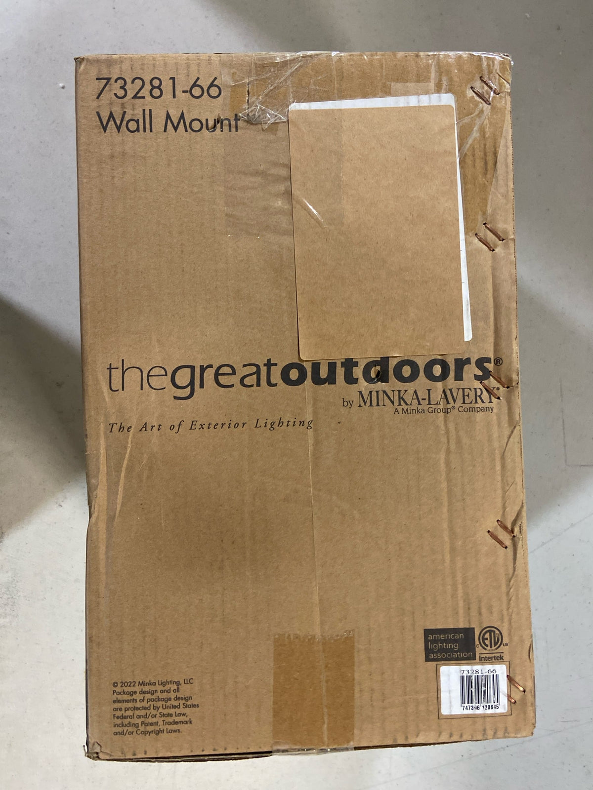 THE GREAT OUTDOORS 73281-66 Savannah Outdoor Wall Mount, 1-Light, 60 Total Watts, 8-in H x 15.75-in W, Sand Coal Black