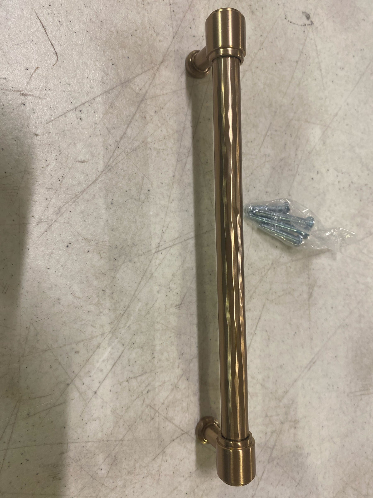 Signature Hardware 489647 Lazzara 7-9/16 Inch Center to Center Hammered Bar Cabinet Pull - Champagne Bronze