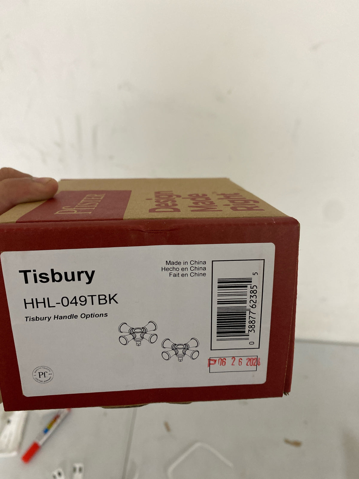 Pfister HHL-049TBK Tisbury Bathroom Faucet Cross Handles - Brushed Nickel