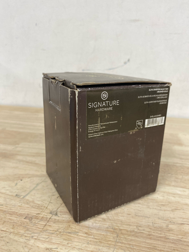 Signature Hardware 497670 Elita Diverter Trim - Less Handle - Brushed Gold