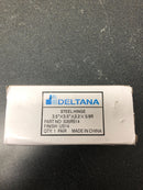 Deltana S35R514 3-1/2 x 3-1/2 Plain Bearing 5/8" Radius Corner Full Mortise Hinge - Pair - Bright Nickel