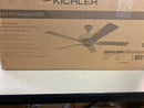 Kichler 330019SBK Basic Pro 52" 5 Blade Indoor LED Ceiling Fan - Satin Black