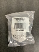 Top Knobs TK560BLK Quilted 1-1/4 Inch Rectangular Cabinet Knob from the Mercer Collection - Flat Black