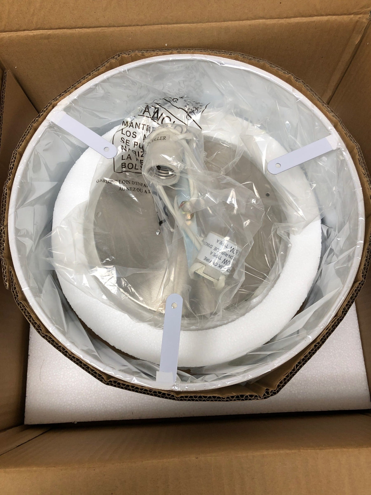 Progress lighting P350130-009 Inspire Collection 13 in. 2-Light Brushed Nickel Transitional Kitchen Ceiling Light Drum Flush Mount