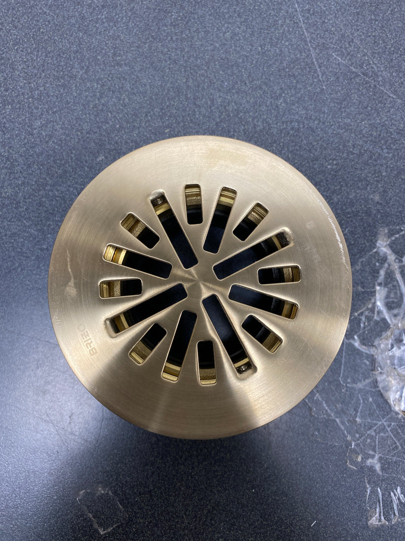 Brizo BT051414-GL 4" Prefab Round Shower Drain - Luxe Gold