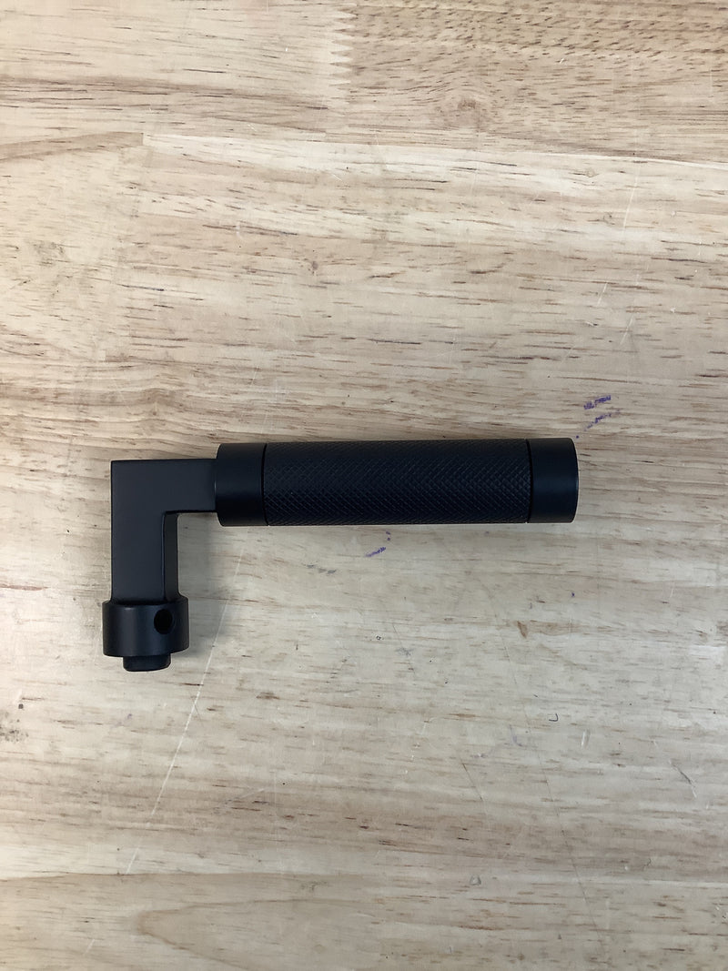 Baldwin L030190RMR L030 Gramercy Knurled Right Handed Single Door Lever without Rosette from the Estate Collection - Satin Black