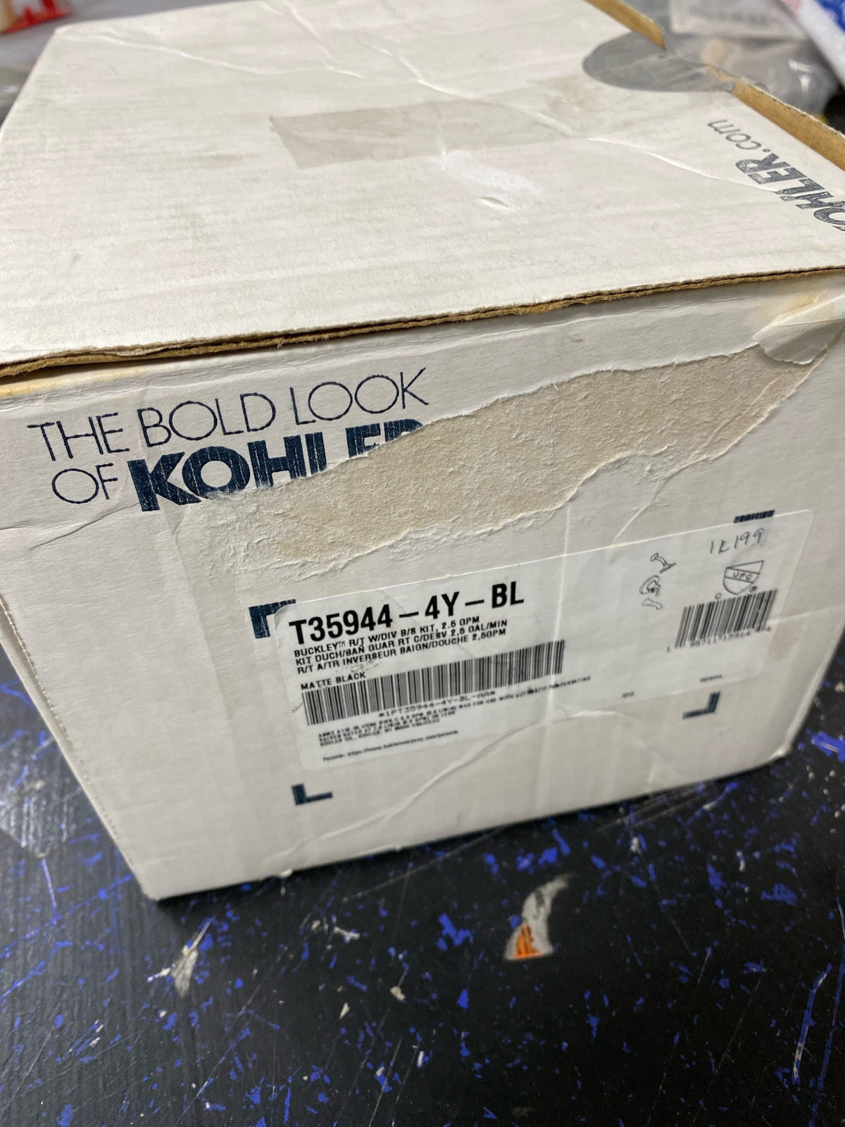 Kohler K-T35944-4Y-BL Buckley Tub and Shower Trim Package with 2.5 GPM Single Function Shower Head - Matte Black