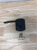 Schlage F170MER716GRWLH Merano Left Handed Non-Turning One-Sided Dummy Door Lever with Decorative Greenwich Trim - Aged Bronze