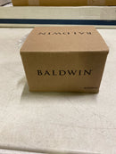 Baldwin Half Dummy Contemporary Crystal Knob and Contemporary Square Rose Satin Brass Finish