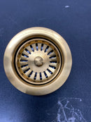 Signature Hardware 479905 3-1/2" Garbage Disposal Flange with Basket Strainer - Fits Sinks Up to 5/8" Thick - Brushed Gold