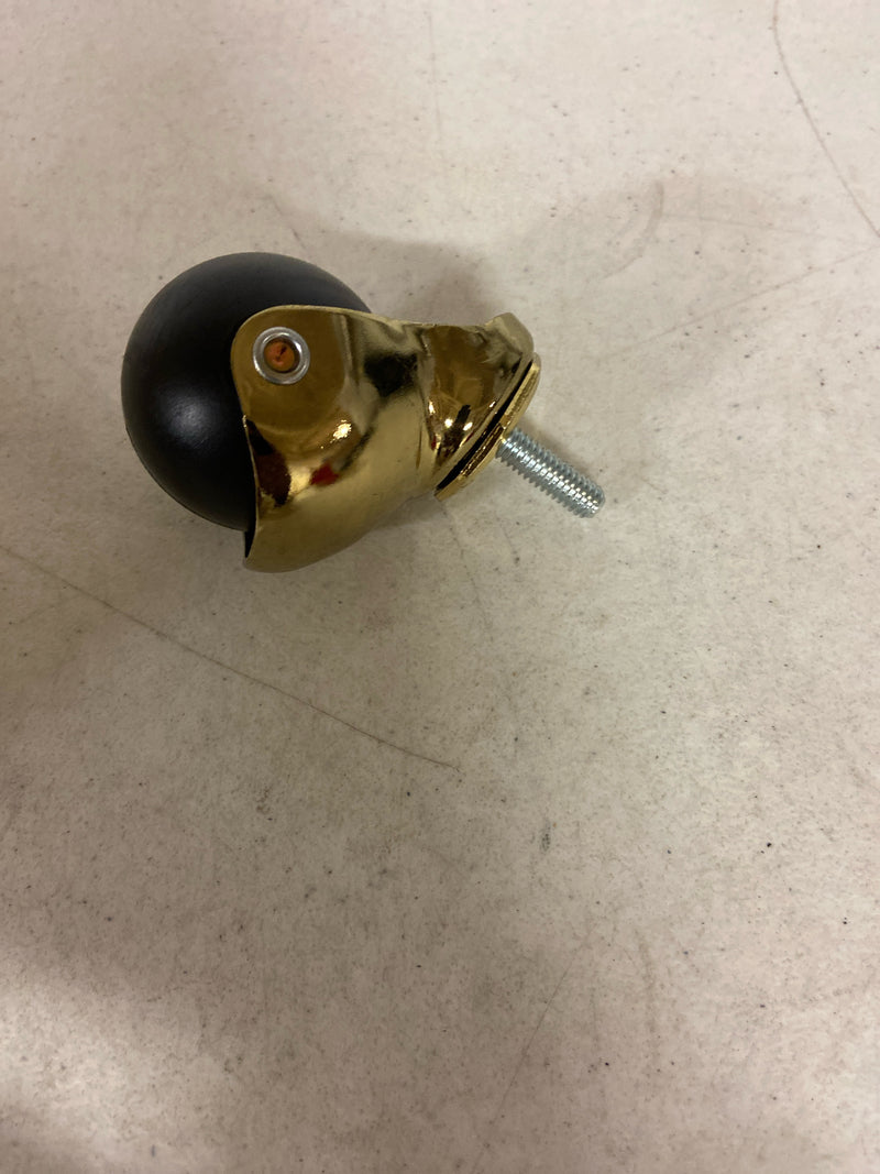 Service Caster 2 Inch Bright Brass Hooded 5/16 Inch Threaded Stem Ball Caster SCC, 4PK