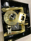 Kwikset 720TNL-3 Tustin Passage Door Leverset from the Signature Series - Polished Brass