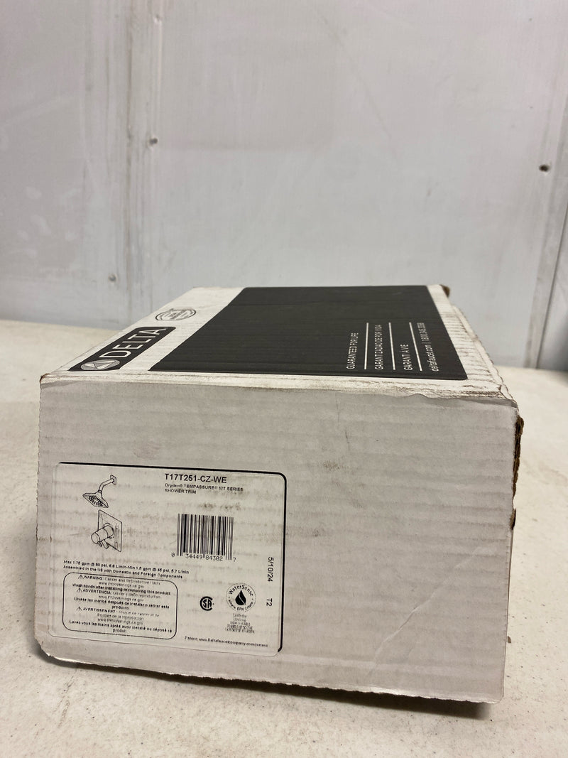 Delta Faucet Dryden 17T Series Dual-Function Shower Faucet Set, Shower Trim Kit, Gold Shower Faucet, Champagne Bronze T17T251-CZ-WE (Valve Not Included)