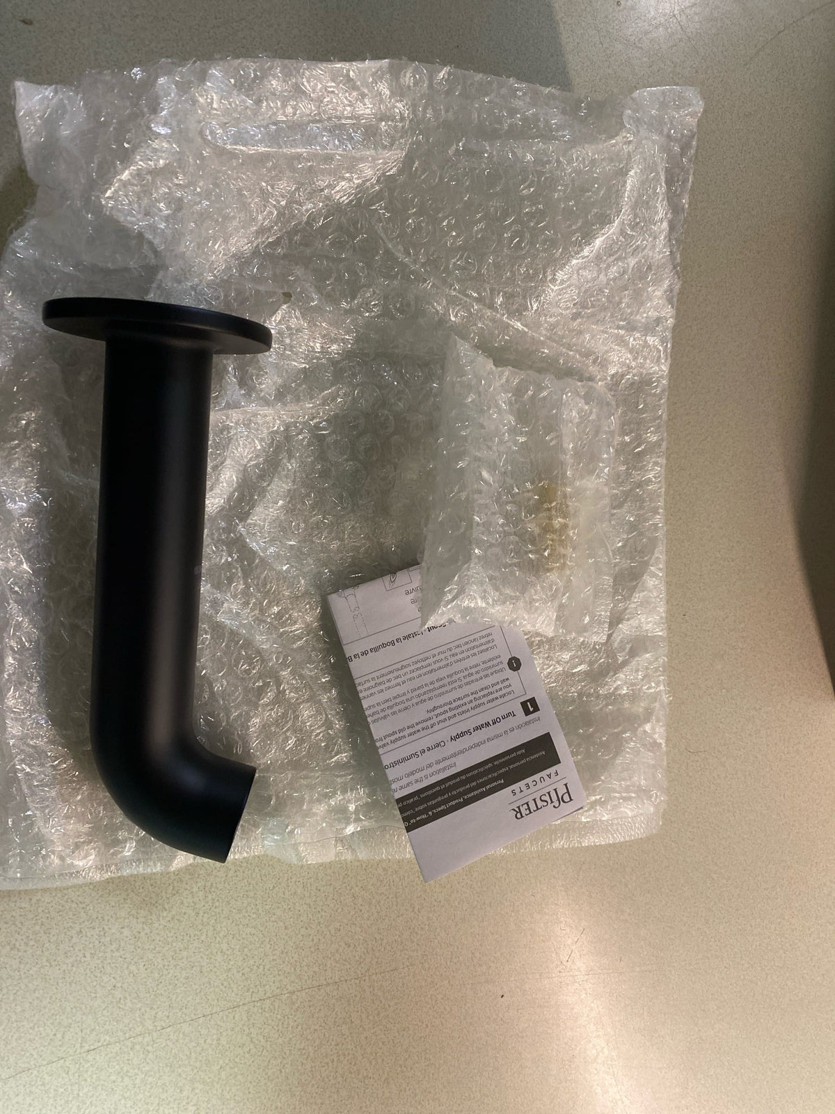 Pfister TBS-51SHWB Modern Round 6-7/16" Tub Spout - Matte Black