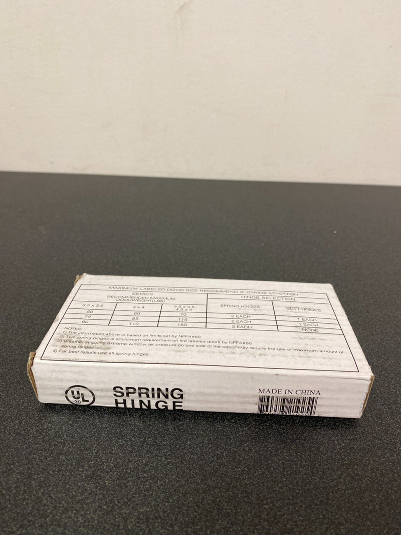 Deltana 4" x 4" Square Corner Mortise Spring Hinge