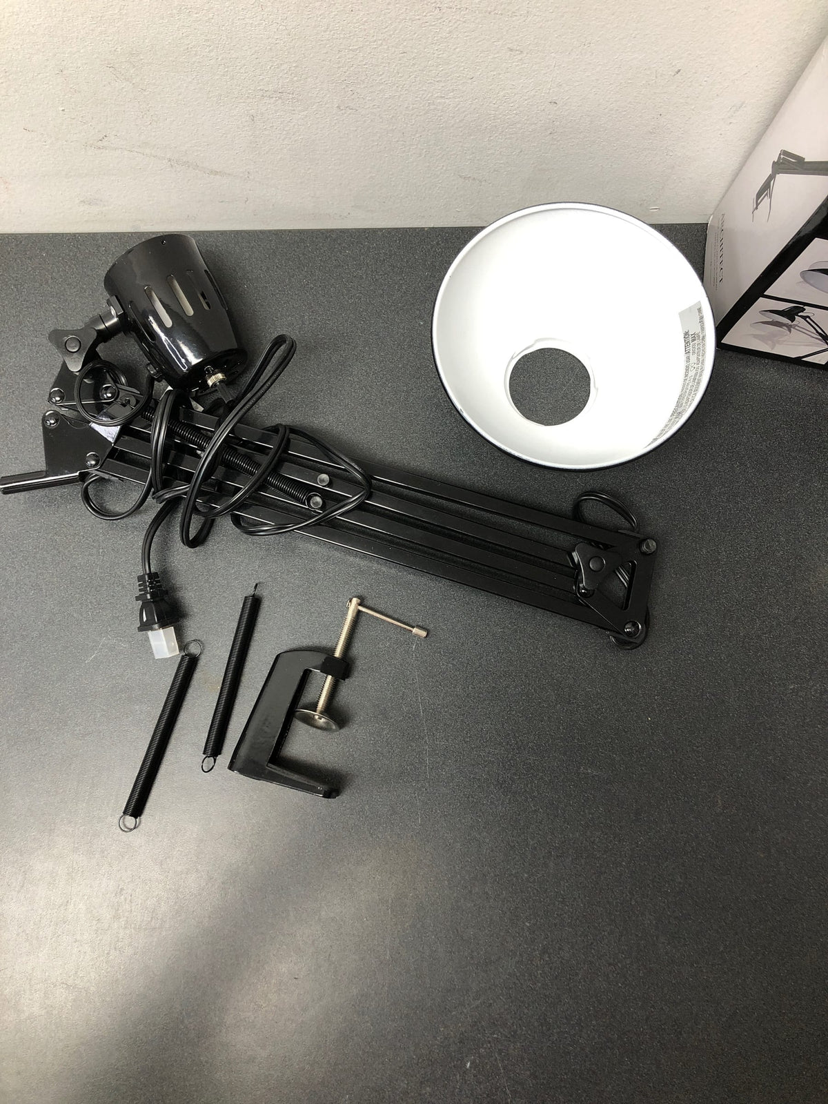 Globe Electric 56963 Single Light 32" Clamp On Swing Arm Desk Lamp - Black