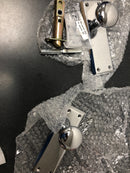 Nostalgic Warehouse 733093 New York Solid Brass Passage Door Knob Set with 2-3/8" Backset - Satin Nickel