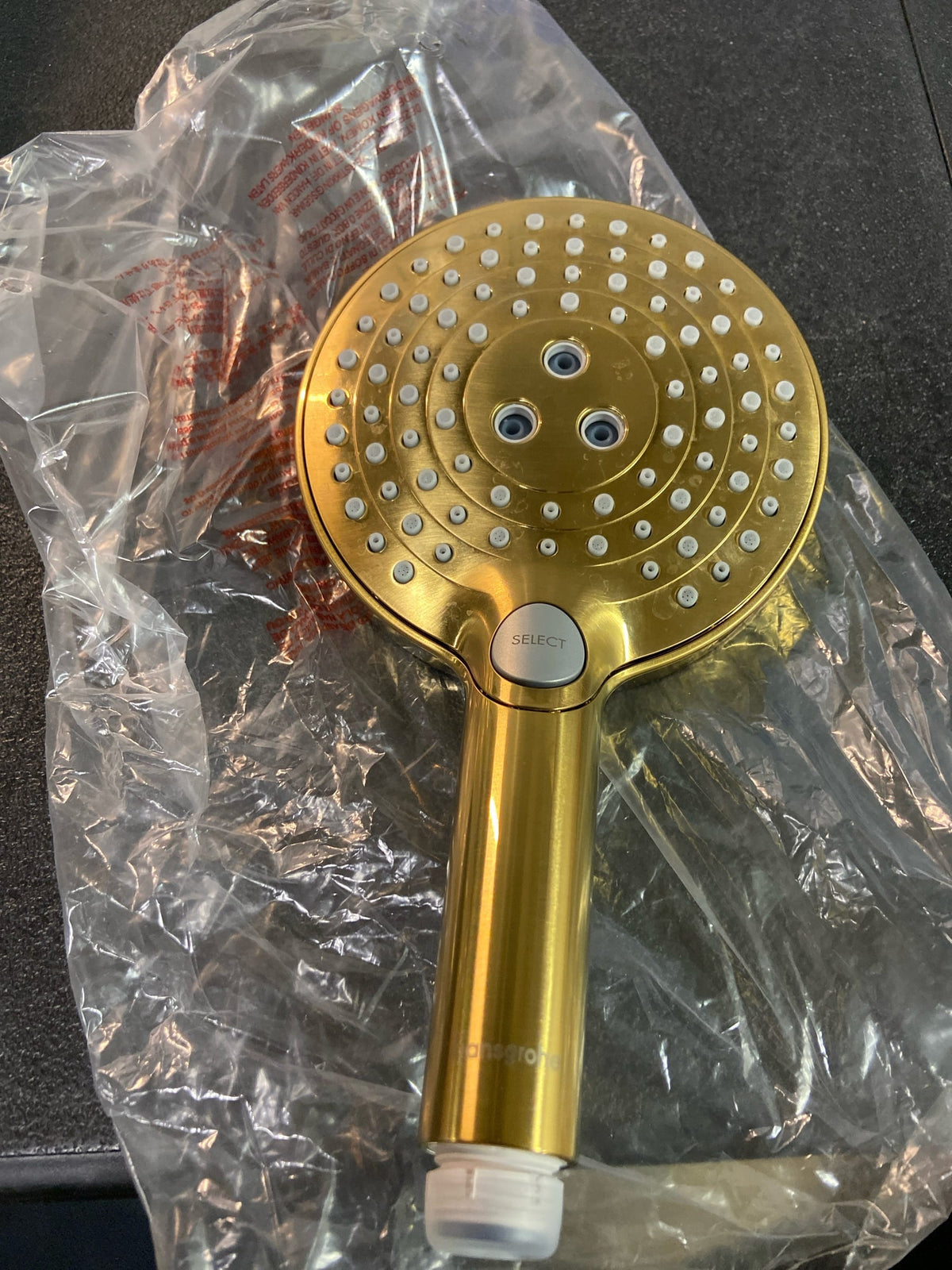Hansgrohe 26036251 Raindance Select S 1.75 GPM Multi Function Hand Shower with PowderRain Technology - Brushed Gold Optic