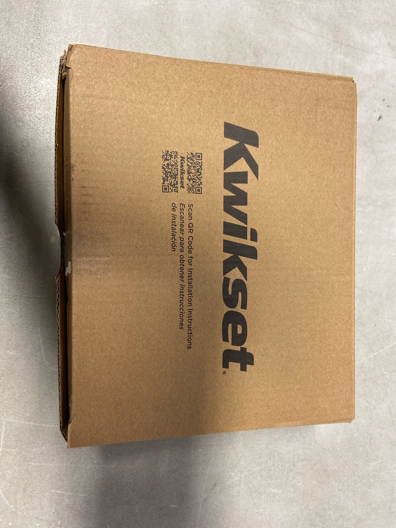 Kwikset 300CSLSQT-514 Casey Privacy Door Lever Set with Square Rose - Matte Black