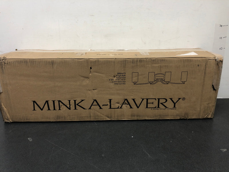 Minka Lavery 3984-613 4 Light Vanity Light from the Tilbury Collection - Polished Nickel