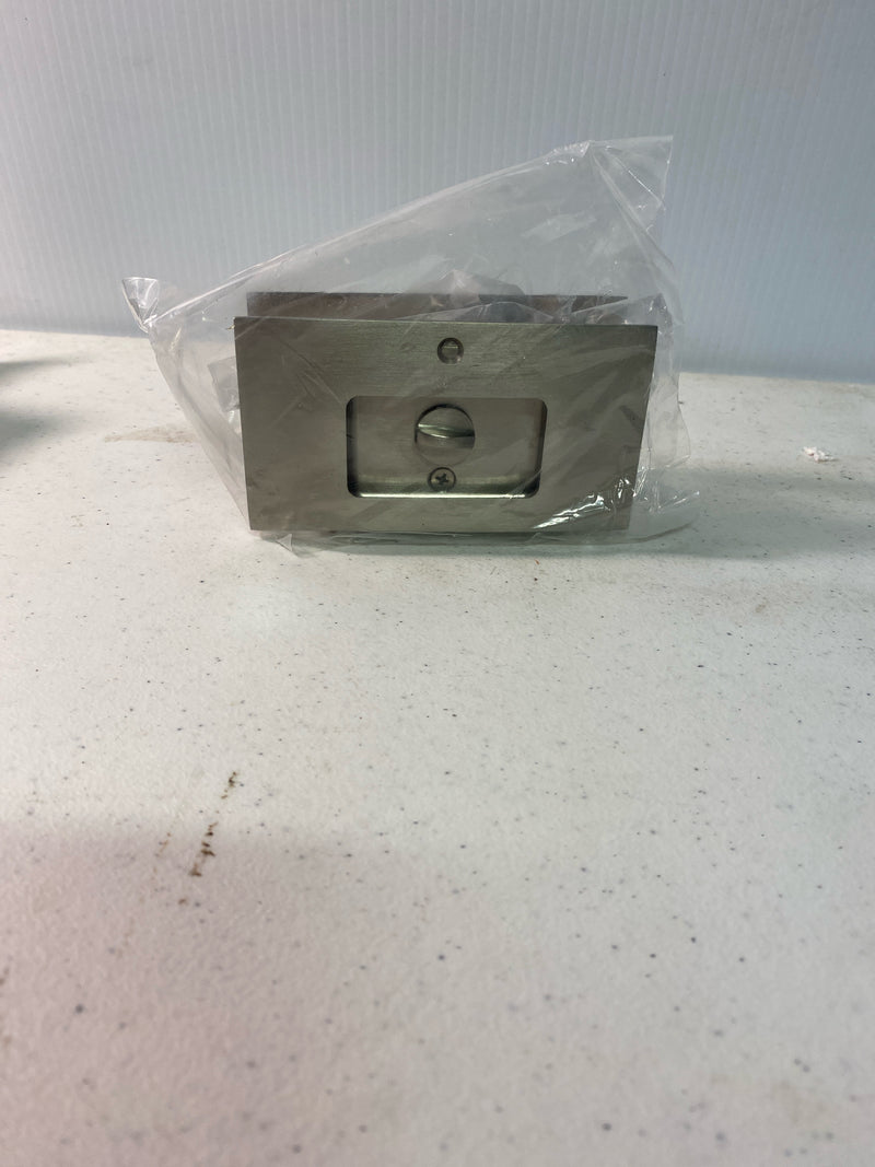 Emtek 2108US15 Modern Rectangular Privacy Pocket Door Lock - Satin Nickel